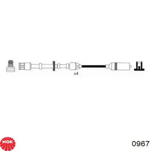 Дроти запалювання NGK 0967 ціна, від 52.13 USD