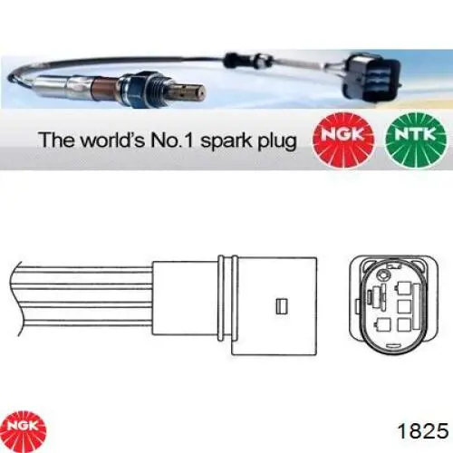 Купити 1825 NGK Лямбдазонд, датчик кисню до каталізатора