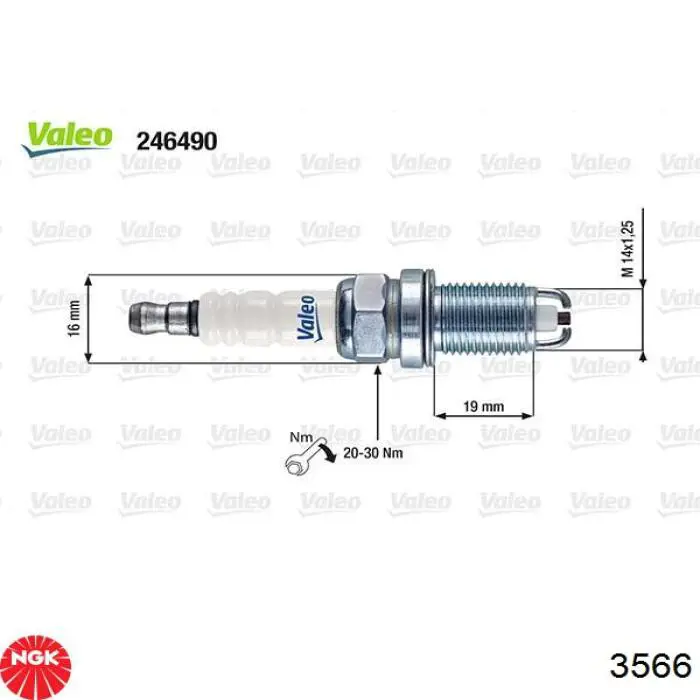 Купити 3566 NGK Свічка запалювання