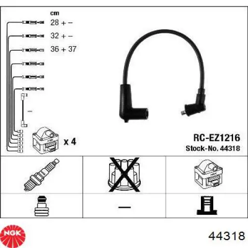Купити ADM51637 Blue Print Провід високовольтні, комплект