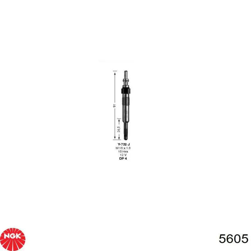 Свічка накалу 5605 NGK
