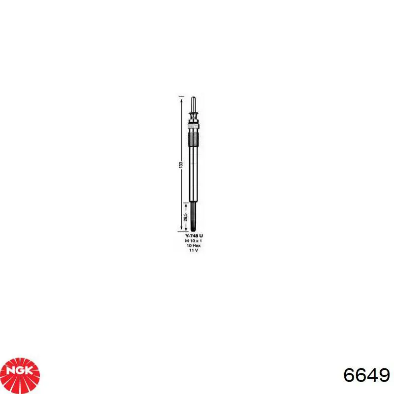 Свіча накалу NGK 6649 ціна, від 9.22 USD