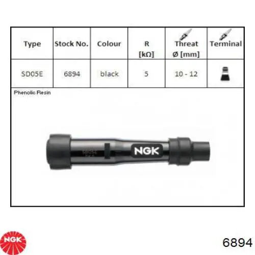  NGK 6894 ціна, від 3.85 USD