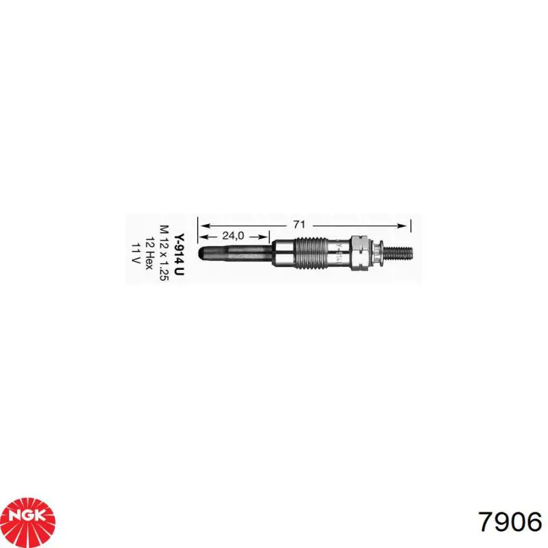 Свіча накалу NGK 7906 ціна, від 7.05 USD