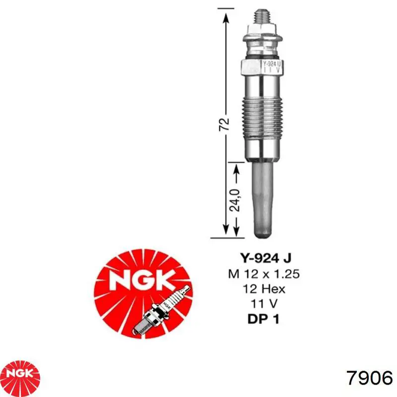 Купити 7906 NGK Свічка накалу