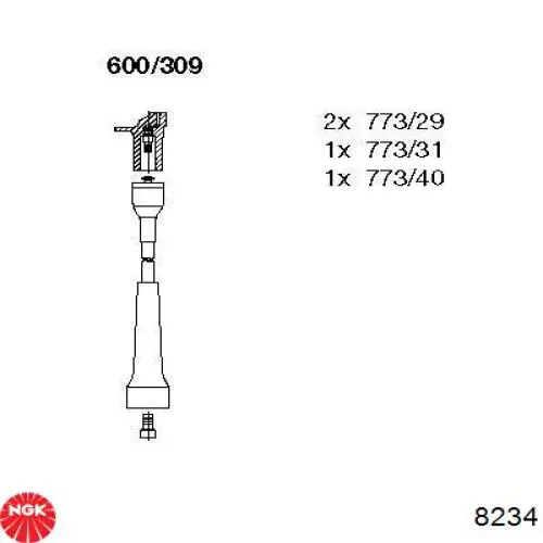 Високовольтні дроти RCRN606 NGK