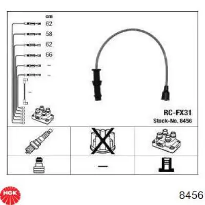 Дроти запалювання NGK 8456 ціна, від 30.06 USD