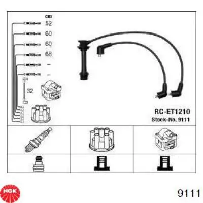 Купити 9091921373 Toyota Провід високовольтні, комплект