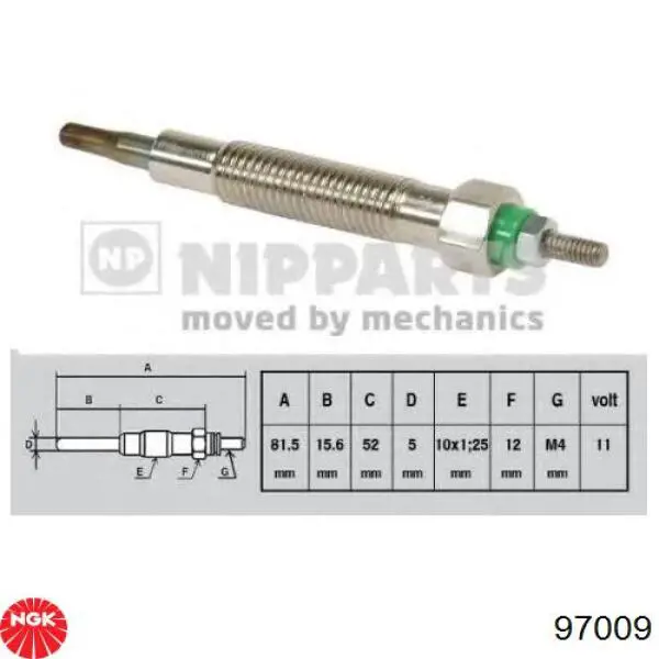 Свіча накалу NGK 97009 ціна, від 9.77 USD