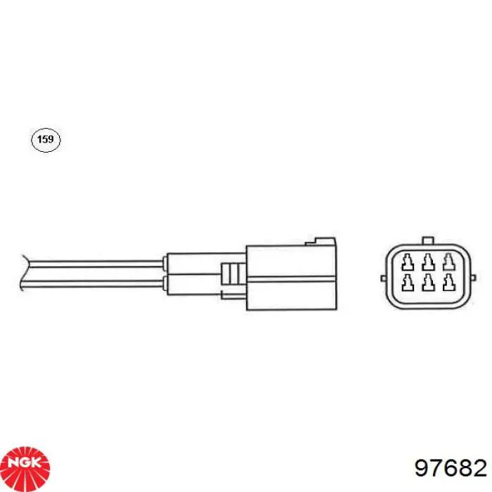 Лямбдазонд, датчик кисню до каталізатора 97682 NGK