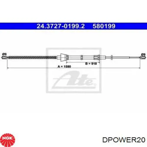 Купити DPOWER20 NGK Свічка накалу