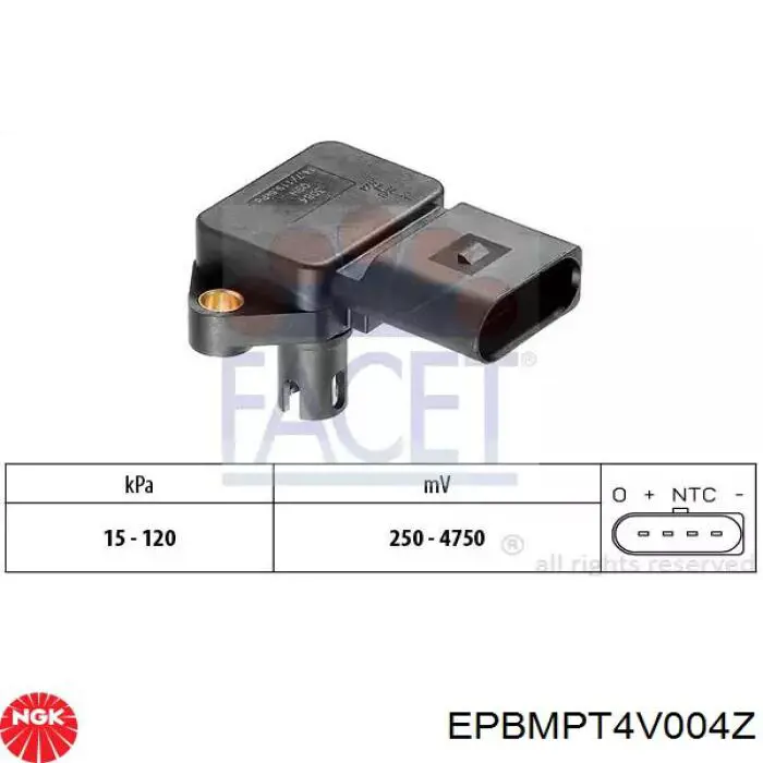 Купити EPBMPT4V004Z NGK Датчик абсолютного тиску