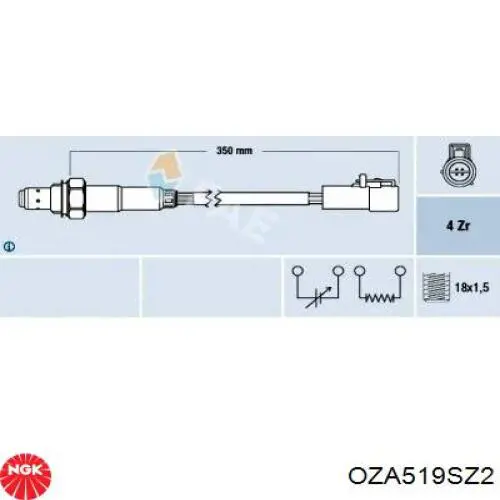 Лямбда датчик кисню NTK 90043 ціна, від 37.97 USD