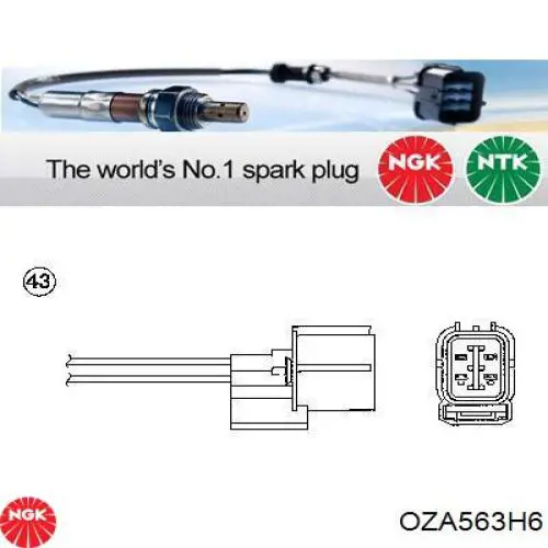 Купити OZA563H6 NGK Лямбдазонд, датчик кисню до каталізатора