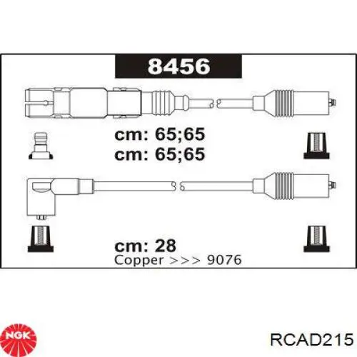 Дроти запалювання NGK RCAD215 ціна, від 41.96 USD
