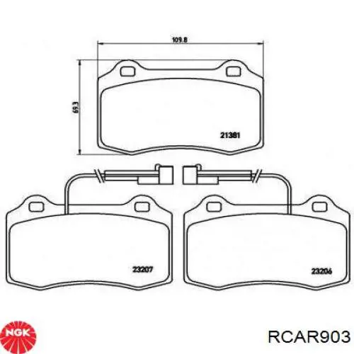 Високовольтні дроти RCAR903 NGK