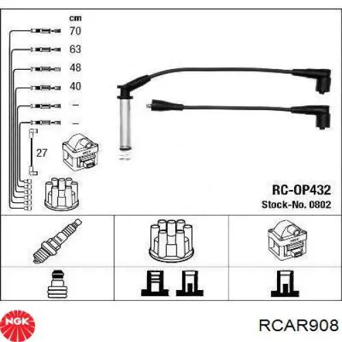 Дроти запалювання NGK RCAR908 ціна, від 65.31 USD