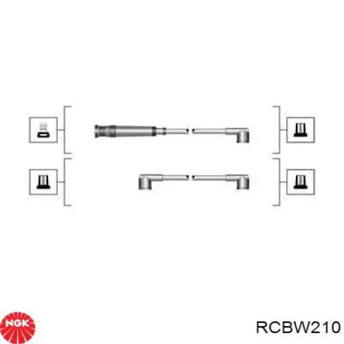Високовольтні дроти RCBW210 NGK