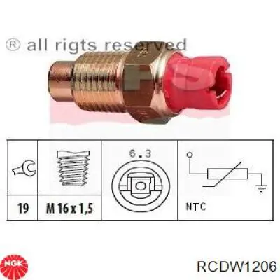 Дроти запалювання NGK RCDW1206 ціна, від 8.49 USD