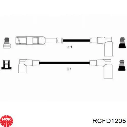 RCFD1205 NGK дріт високовольтні, комплект