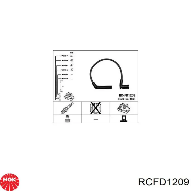 Високовольтні дроти RCFD1209 NGK