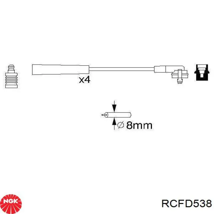 Високовольтні дроти RCFD538 NGK