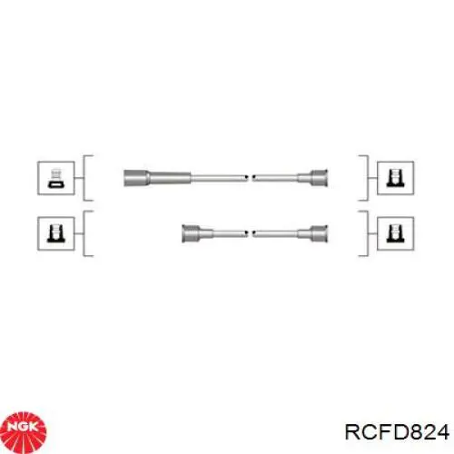 Дроти запалювання NGK RCFD824 ціна, від 18.34 USD