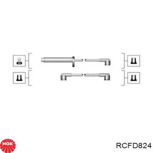 Високовольтні дроти RCFD824 NGK