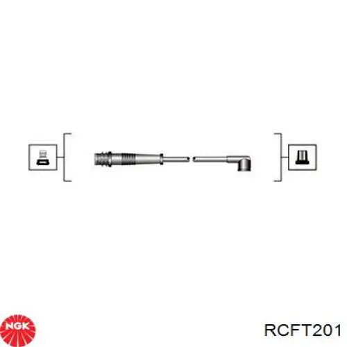 RCFT201 NGK дріт високовольтні, комплект