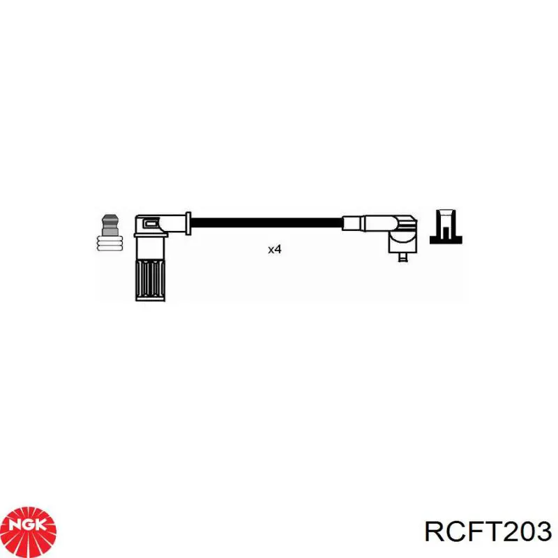 Купити RCFT203 NGK Провід високовольтні, комплект
