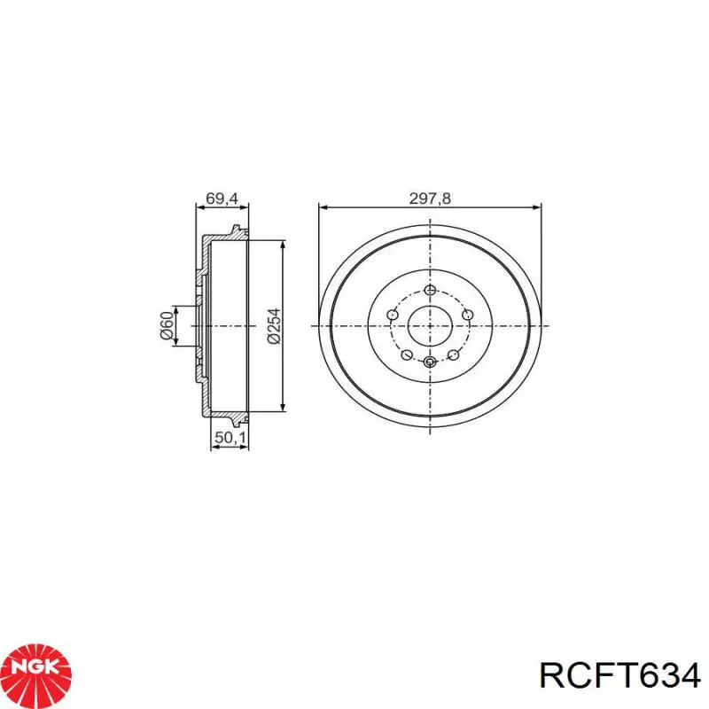 RCFT634 NGK Проводи високовольтні