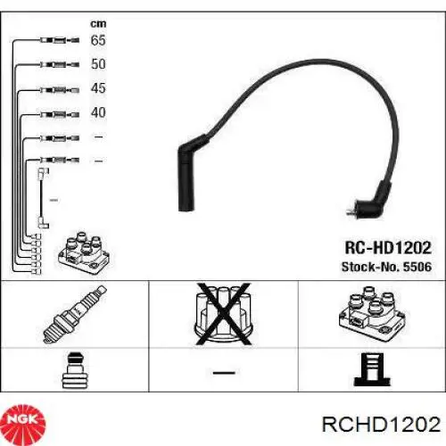 RCHD1202 NGK дріт високовольтні, комплект