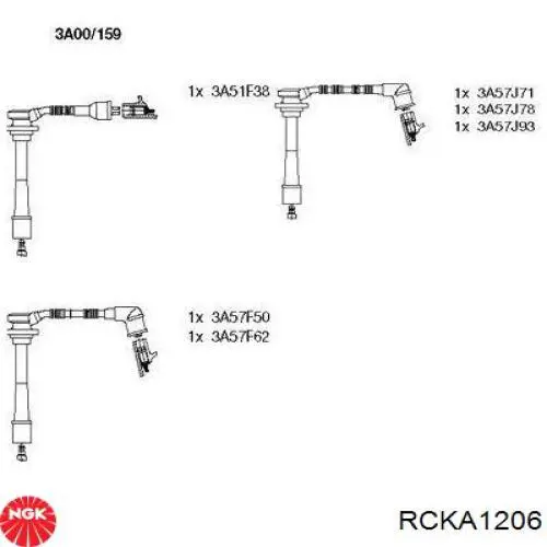 Дріт високовольтний, комплект RCKA1206 NGK