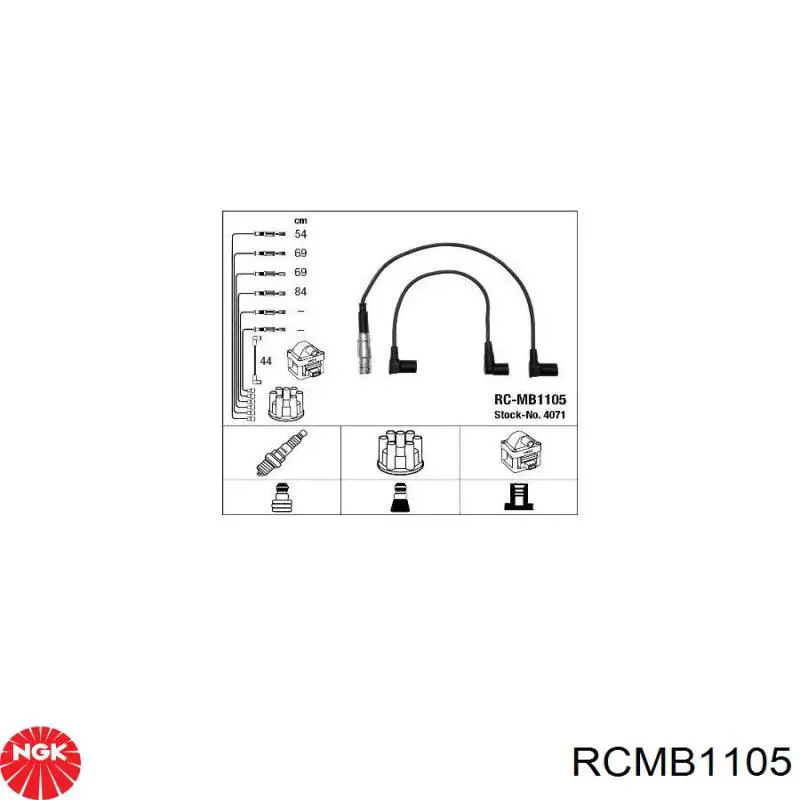 RCMB1105 NGK Проводи високовольтні