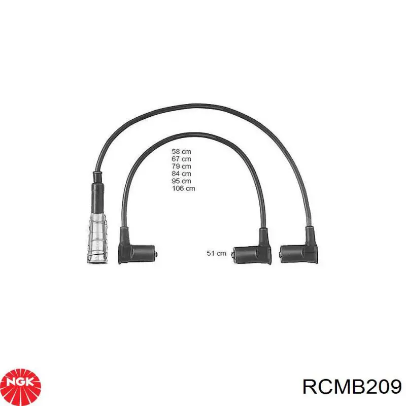 Високовольтні дроти RCMB209 NGK