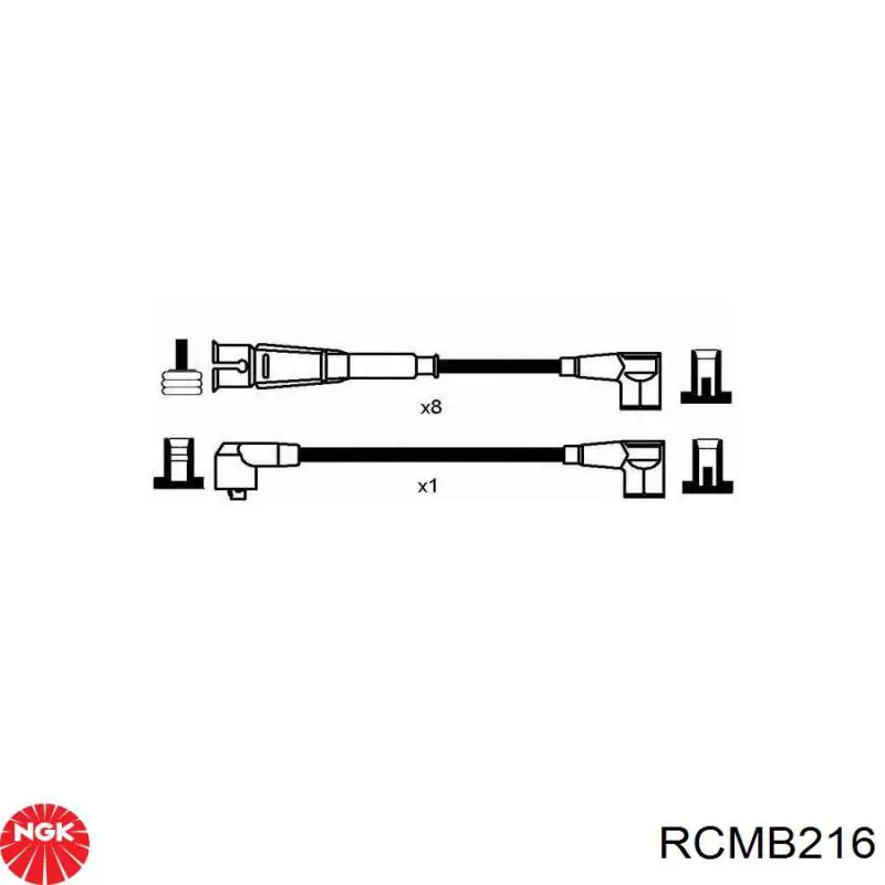 Дроти запалювання NGK RCMB216 ціна, від 102.26 USD