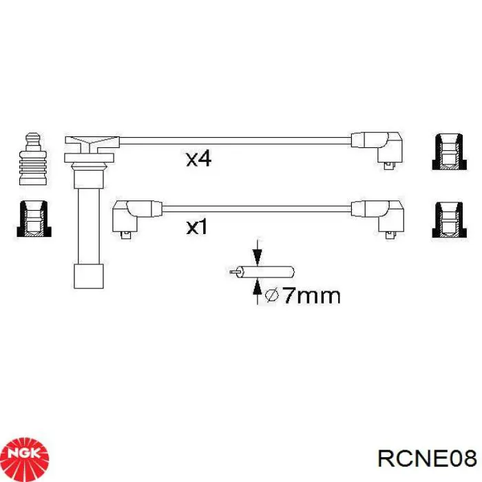 Дроти запалювання NGK RCNE08 ціна, від 35.24 USD