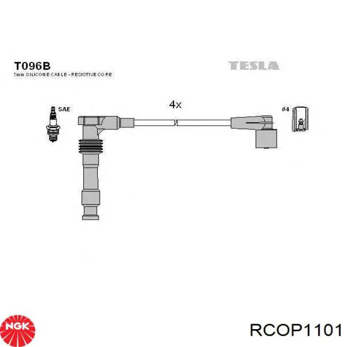 Дроти запалювання Opel 1282153 ціна, від 26.83 USD