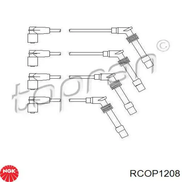 Дріт високовольтні, комплект RCOP1208 NGK