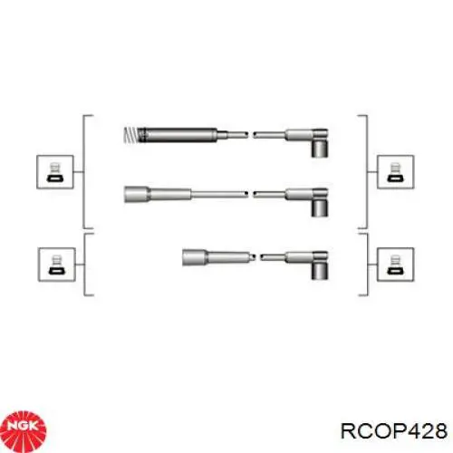 Дріт високовольтний, комплект RCOP428 NGK