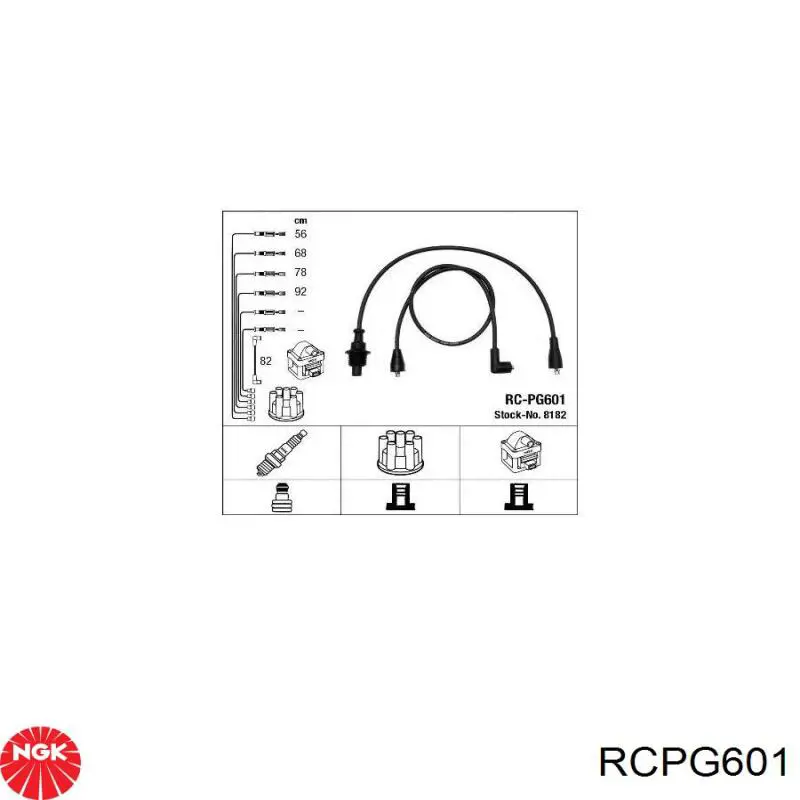 Дріт високовольтний, комплект RCPG601 NGK