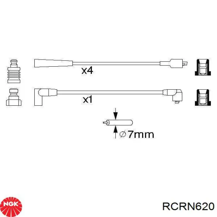 Високовольтні дроти RCRN620 NGK