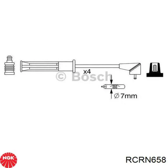 RCRN658 NGK Проводи високовольтні