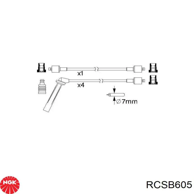 Дроти запалювання NGK RCSB605 ціна, від 45.14 USD