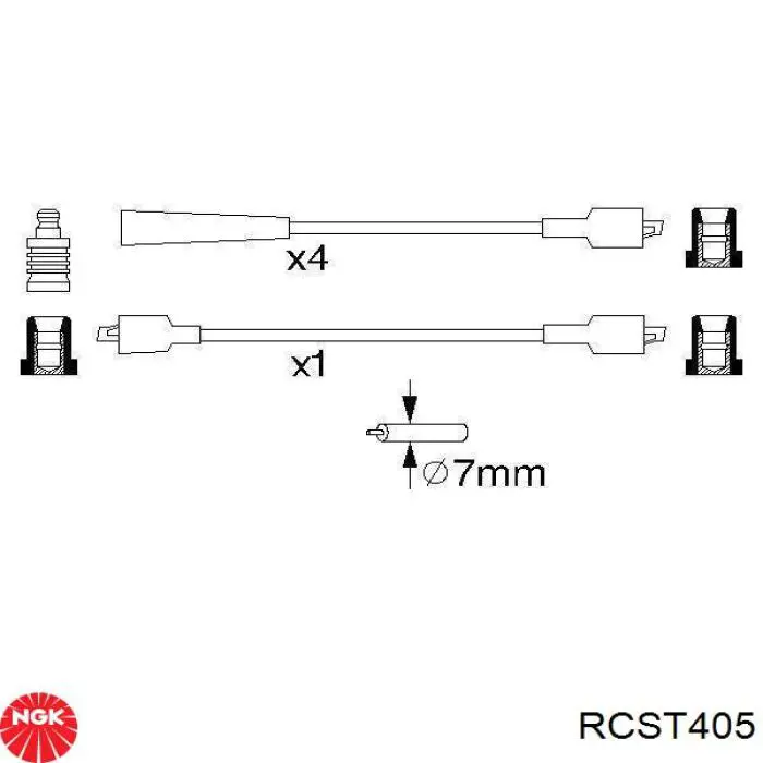 Високовольтні дроти RCST405 NGK