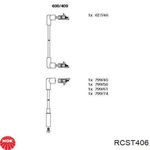 Високовольтні дроти RCST406 NGK