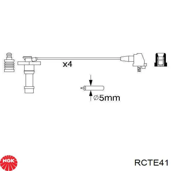 Купити RCTE41 NGK Провід високовольтні, комплект