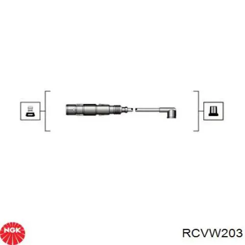 Купити RCVW203 NGK Провід високовольтні, комплект