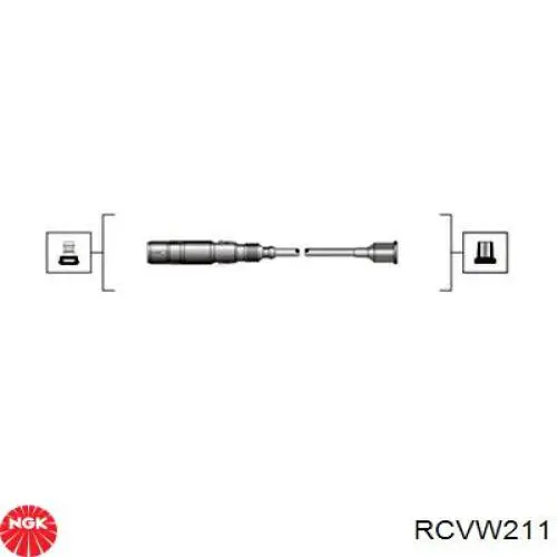 Купити RCVW211 NGK Провід високовольтні, комплект