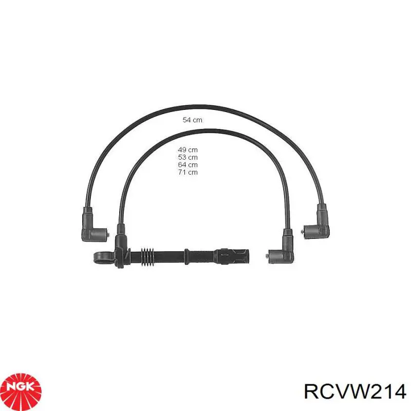 RCVW214 NGK дріт високовольтні, комплект